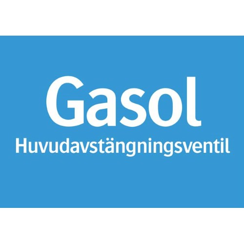 Skylt gasol huvudavstängningsventil