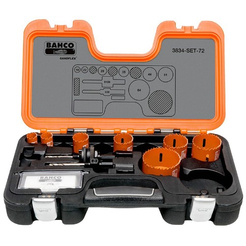 Hålsågsats BAHCO 3834-SET-72 9 delar