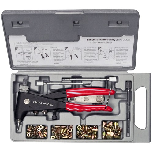 Blindnitmuttertång i sats AVDEL EA2005/KIT