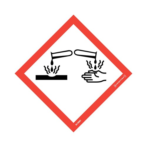 Skilt CLP-symbol etsende stoffer selvkl