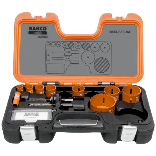 Hålsågsats BAHCO 3834-SET-94 11 delar
