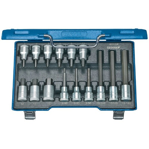 Unbrakopipesett 1/2" innv. mm/tomme GEDORE<br />IN19