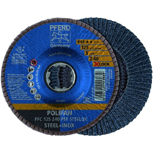 Lamellrondell PFERD PFC Z PSF STEELOX X-Lock vinklet