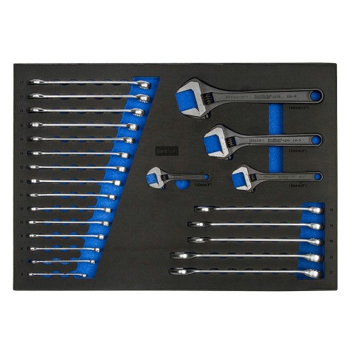 U-ringnøkkel- og skifnøkkelsett BONDTOOLS BTS5552 24 deler