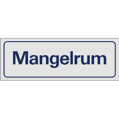 Skylt symbol mangelrum