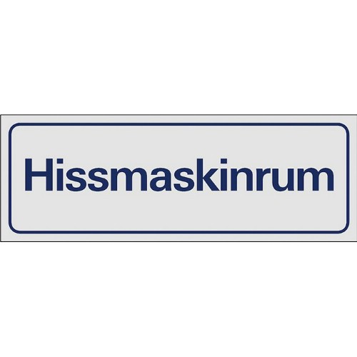 Skylt symbol hissmaskinrum