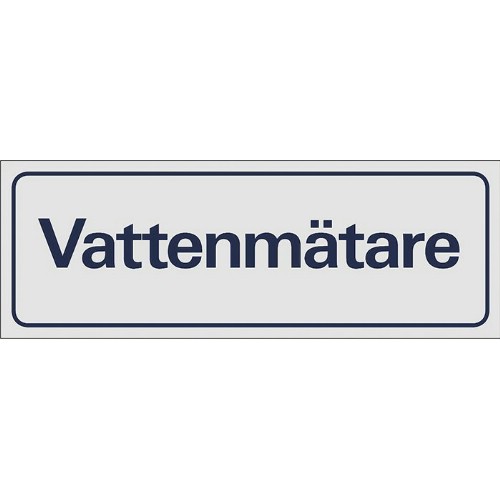 Skylt symbol vattenmätare
