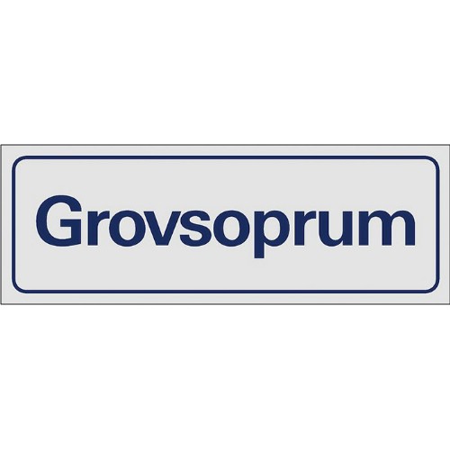 Skylt symbol grovsoprum