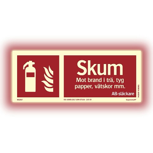 Skilt skumslokker Supernova+ farge lysende