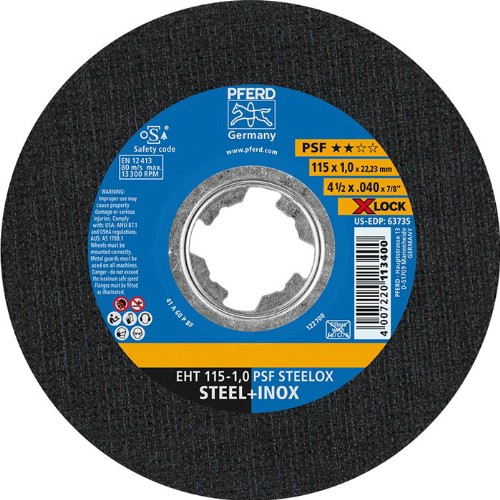 Kappeskive PFERD EHT PSF STEELOX Type 41 X-Lock