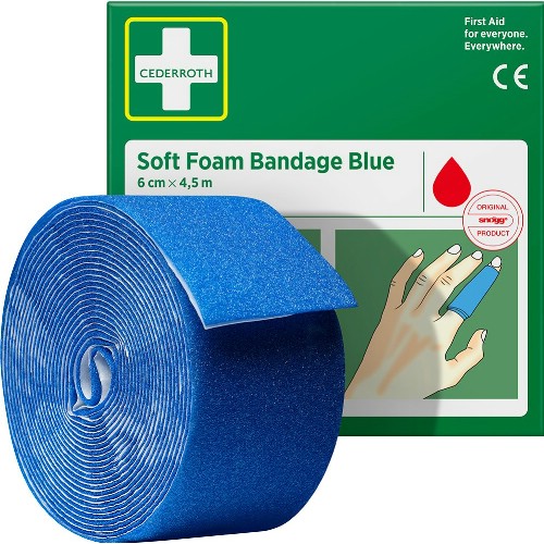 Fingerförband CEDERROTH Soft Foam Bandage Blå