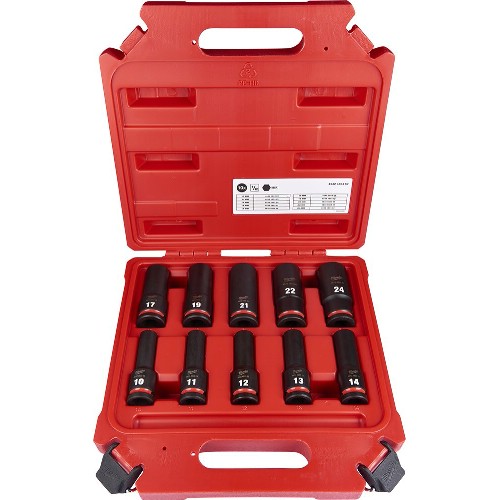 Krafthylssats 1/2" mm MILWAUKEE Shockwave Impact Duty 10 delar
