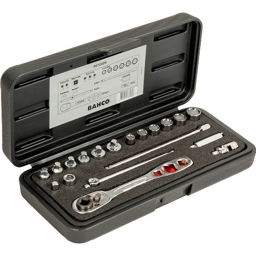 Pipenøkkelsett 1/4" tomme 19 deler BAHCO R6725ZK kyl