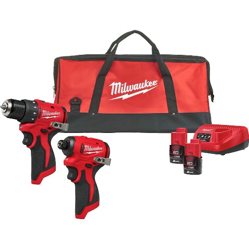 Kombipaket MILWAUKEE M12 BLPP2D-202B 12 V