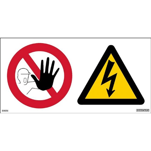 Skylt tillträde förbjudet livsfarlig ledning